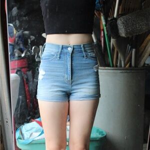 Hollister Blue Jean Shorts, High Waist